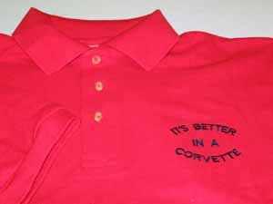 Corvette Golf Shirt - It's Better - Red